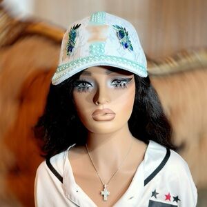 Elegant LV White and Light Blue Cap